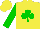 Silk - Yellow, green shamrock, sleeves yellow, cap green