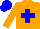 Silk - Orange,blue cross,cap