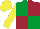 Silk - Emerald green and maroon (quartered), yellow sleeves and cap