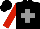Silk - Black, red shield, grey cross, red sleeves