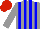 Silk - Grey, blue stripes, grey arms, red cap