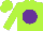 Silk - Lime green, purple ball