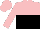 Silk - Pink, black halved horizontally