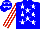 Silk - Blue body, white stars, white arms, red striped, blue cap, white stars