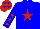 Silk - Blue, Red star, Blue sleeves, Red stars, Red cap, Blue stars