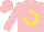 Silk - Pink, yellow horseshoe