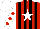 Silk - Red, black stripes, white star, white sleeves, red spots, white cap