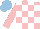 Silk - Pink, white checks, light blue cap
