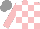 Silk - Pink, white checks, grey cap