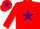 Silk - Red, Purple star and star on cap