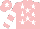 Silk - Pink, white stars, hooped sleeves and star on cap