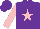 Silk - Purple, pink star & sleeves, purple cap