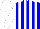 Silk - Blue, white stripes, sleeves white, cap white