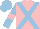 Silk - Pink, light blue cross belts, light blue sleeves, pink armlets, light blue cap