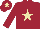 Silk - Maroon, beige star and star on cap