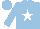 Silk - Light blue, white star, cuffs, peak