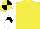 Silk - Yellow body, white arms, black chevron, yellow cap, black quartered