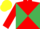 Silk - RED & EMERALD GREEN DIABOLO, yellow cap