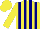 Silk - Yellow, navy stripes, yellow cap