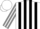 Silk - White and Black stripes, Grey and White striped sleeves, White cap