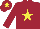 Silk - Maroon, yellow star and star on cap