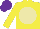 Silk - Yellow, beige disc, purple cap