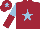 Silk - Maroon, light blue star, light blue and maroon halved sleeves, maroon cap, light blue star