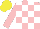 Silk - Pink, white checks, yellow cap