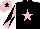 Silk - Black body, pink star, pink arms, black diabolo, pink cap, black star