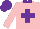Silk - Pink, purple cross,sleeves,cap,collar