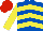 Silk - Royal Blue, Yellow chevrons and sleeves, Red cap