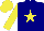 Silk - navy blue, yellow star, yellow sleeves and cap
