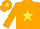 Silk - orange, yellow star, orange cap , yellow star