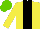 Silk - Yellow, black stripe, light green cap