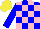 Silk - Blue, pink check, yellow cap