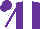 Silk - Purple, white stripe, purple stripe on white sleeves, purple cap