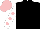 Silk - Black, pink dots on white sleeves, pink cap