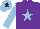 Silk - Purple, light blue star & sleeves, light blue cap, dark blue star