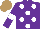 Silk - Purple, white spots, armlets, light brown cap
