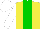 Silk - Yellow, green stripe, white sleeves, white cap