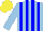 Silk - Light blue, blue stripes, yellow cap