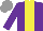 Silk - Purple, yellow stripe, grey cap