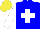 Silk - Blue, white cross, sleeves, yellow cap
