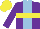 Silk - Purple, light blue stripe, yellow hoop, yellow cap