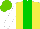 Silk - Yellow, green stripe, white sleeves, light green cap