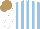 Silk - Light blue, white stripes, sleeves, light brown cap