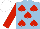 Silk - Light blue, red spades, sleeves, white cap