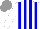 Silk - White, blue stripes, grey cap