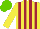 Silk - Yellow, maroon stripes, light green cap