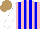 Silk - Pink, blue stripes, white sleeves, light brown cap